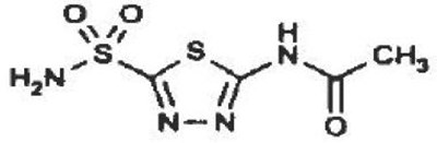 Chemical Structure - acetazolamide tab usp structure